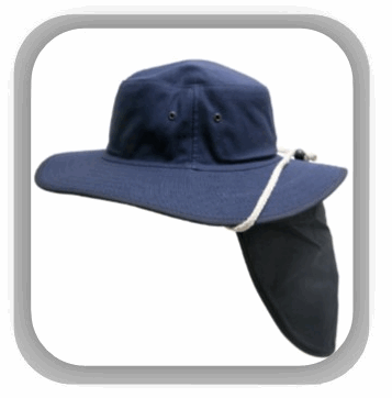 WIDE BRIM WITH NECK FLAP