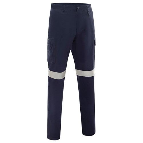 PANTS CARGO TAPED NAVY 102R 100% COTTON DRILL, 310GSM
