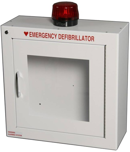 AED CABINET SMALL- SURFACE MOUNT ALARMED