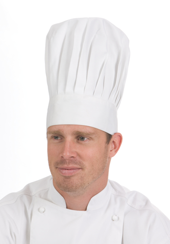 TRADITIONAL CHEF HAT - WHITE -1 SIZE FITS ALL
