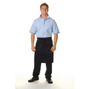 P/C HALF APRON WITH POCKET - BLK -85CM x 58CM, POCKET 3DIVISIONS 40x1