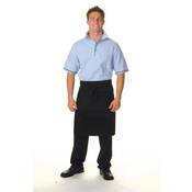 P/C HALF APRON NO POCKET - BLK -85CM X 58CM