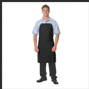 PVC FULL BIB APRON SMALL - BLK -60CM X 90CM - WATERPROOF