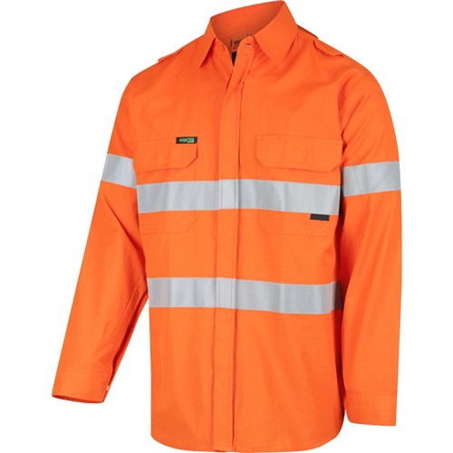 SHIRT PPE2 INHERENT ORANGE HOOP TAPED VENTED 215gsm