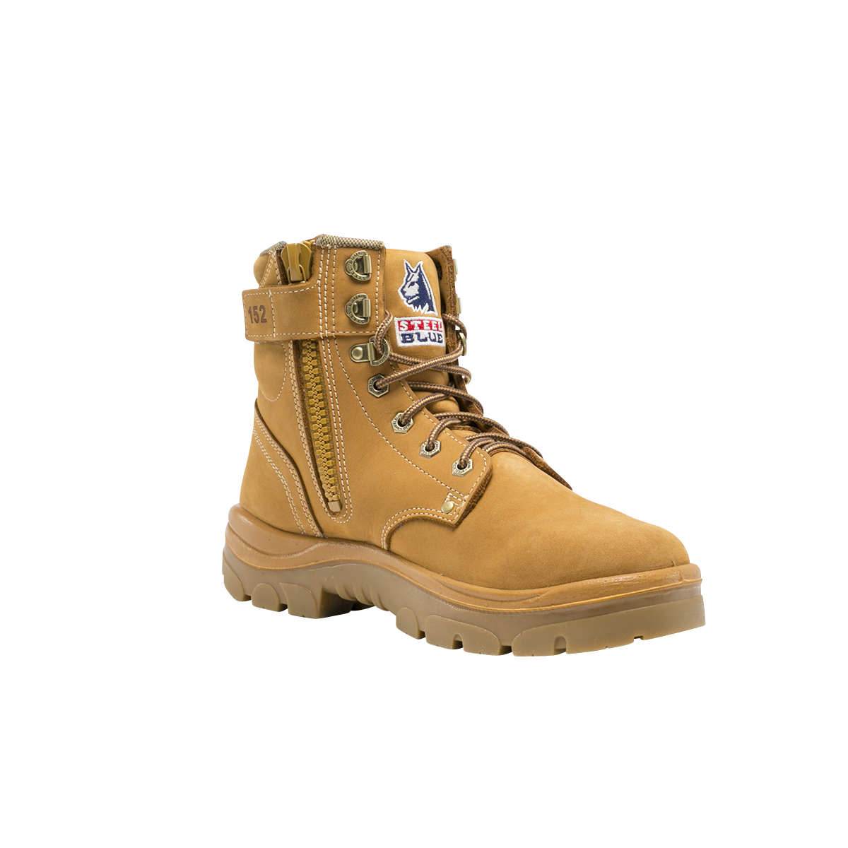SAFETY BOOT ARGYLE LACE & ZIP S10 ANKLE WHEAT
