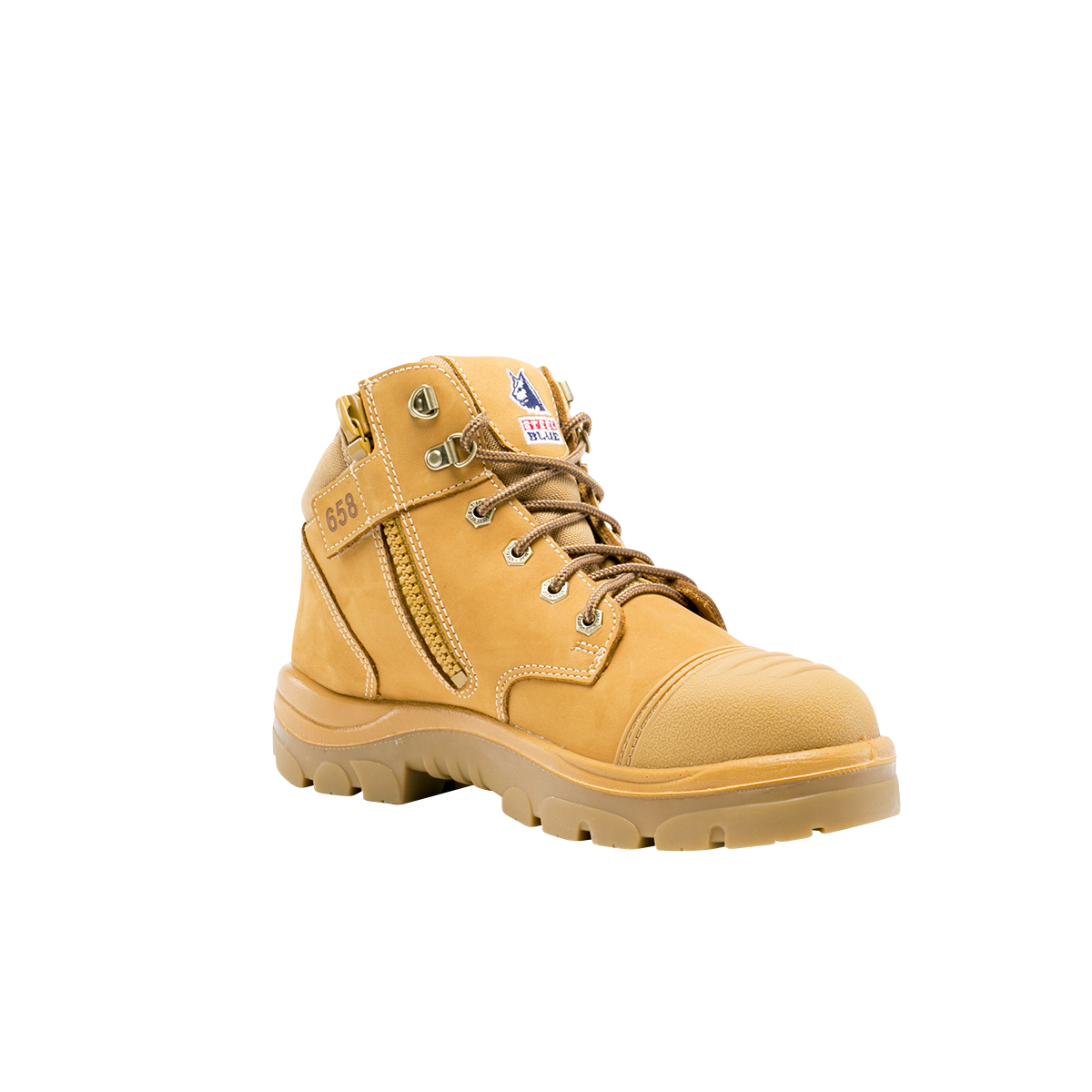 SAFETY BOOT PARKES WHEAT S10 ZIP SIDED ANKLE SCUFF CAP