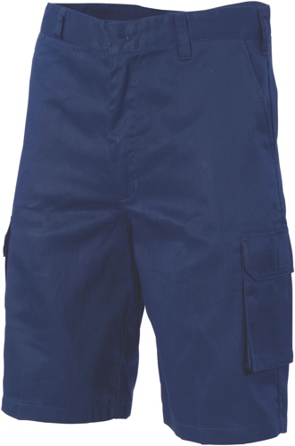 SHORT CARGO COOLBREEZE NAVY 102R -190gsm COTTON DRILL