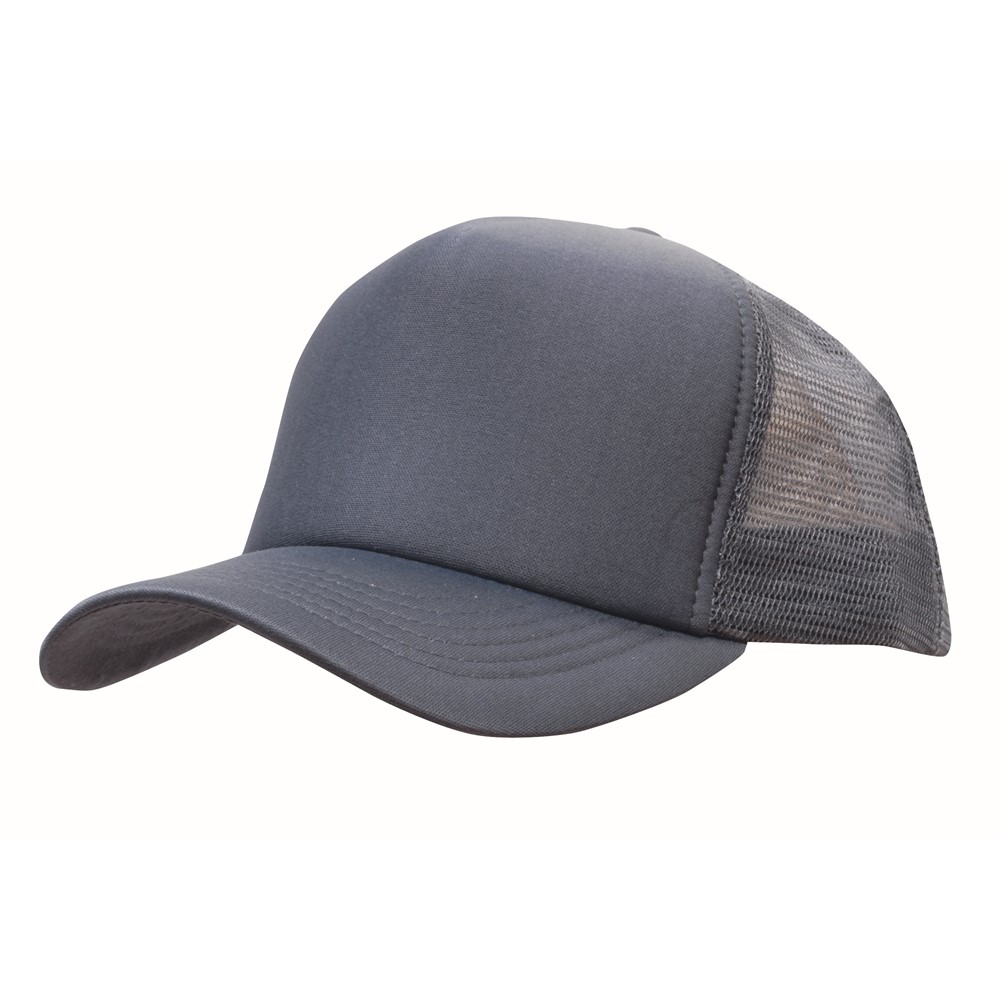 TRUCKER CAP MESH BACK CHARCOAL 