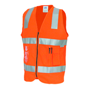 VEST DAY/NIGHT ZIP ORANGE SIZE 2XL 