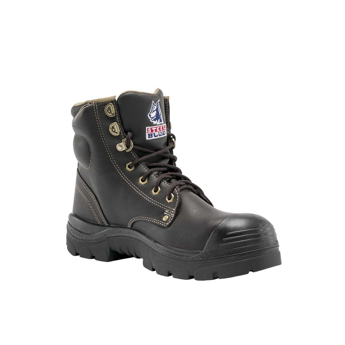 SAFETY BOOT ARGYLE BUMPCAP 10 -ANKLE LACE UP WHISKEY NITRILE