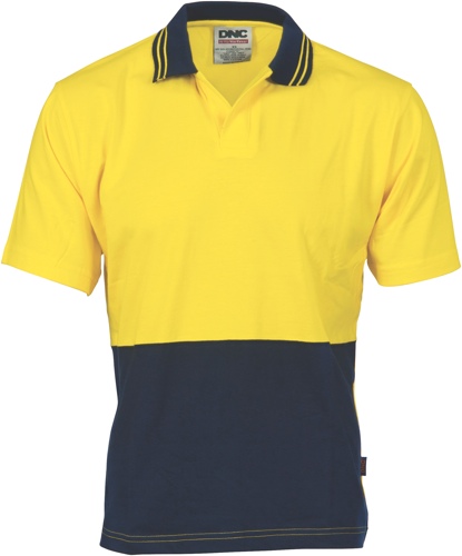 HIVIS COOLBRZ S/S POLO JERSEY Y/N 2XL -FOOD INDUSTRY - ELEC PROTECT
