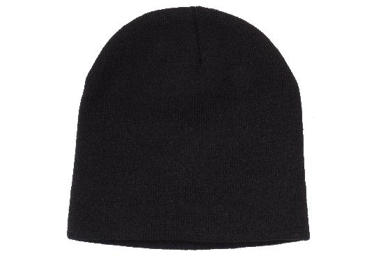 BEANIE ROLLED DOWN ACRYLIC BLACK 