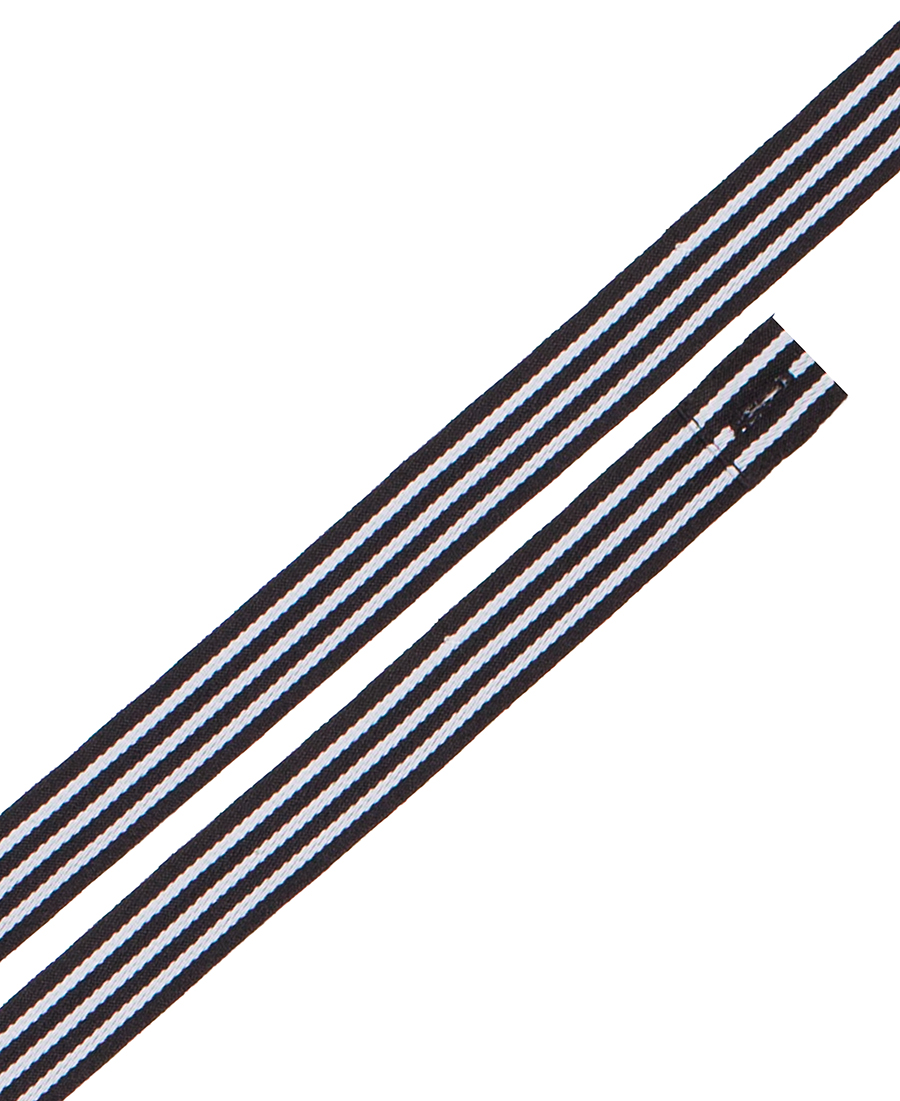 APRON STRAP - BLACK/WHITE -CHANGEABLE CROSS BACK, 3CM x 130CM