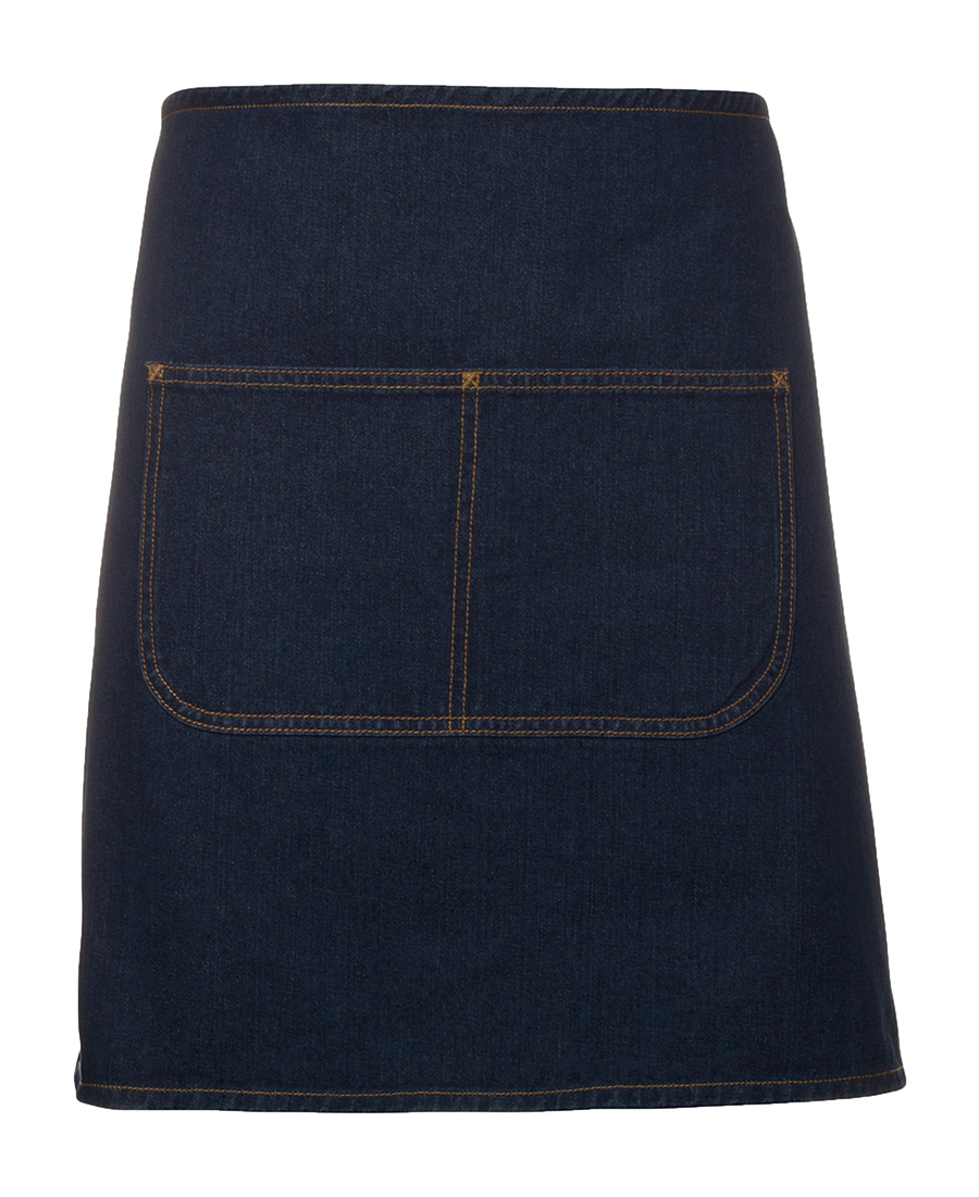 WAIST DENIM APRON - NAVY -78CM x 50CM - POCKET 33CM x 18CM