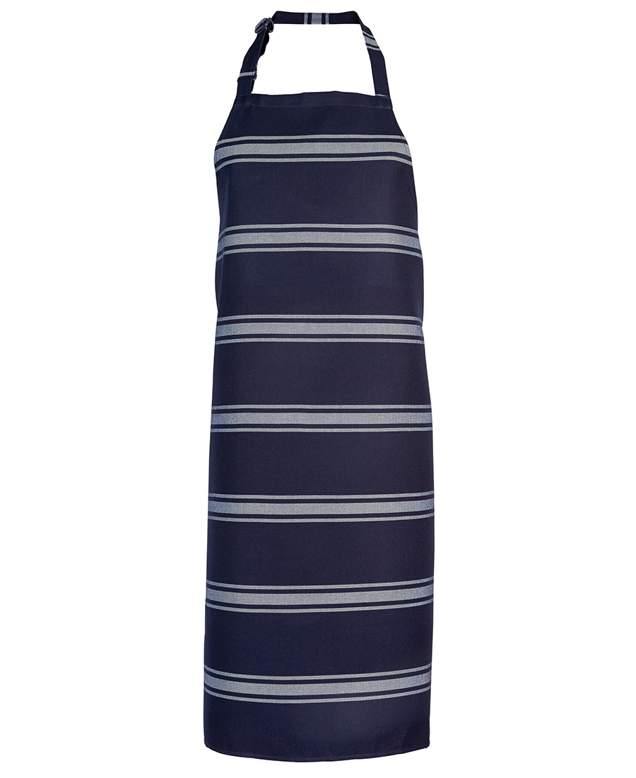 BUTCHER'S APRON BIB - NAVY/WHITE -86CM x 98CM