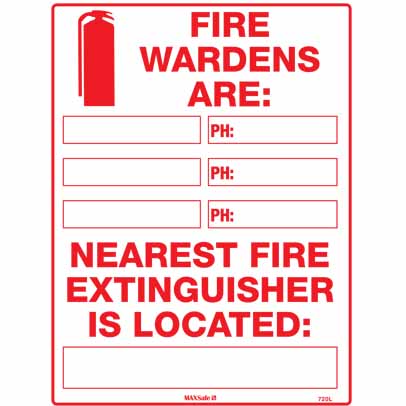 FIRE WARDENS ARE 600 X 450 METAL