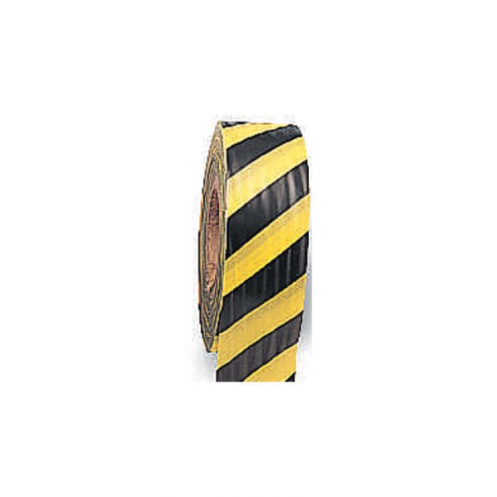 FLAGGING TAPE - YELLOW/BLK STRIPE -ROLL 30MM 45M