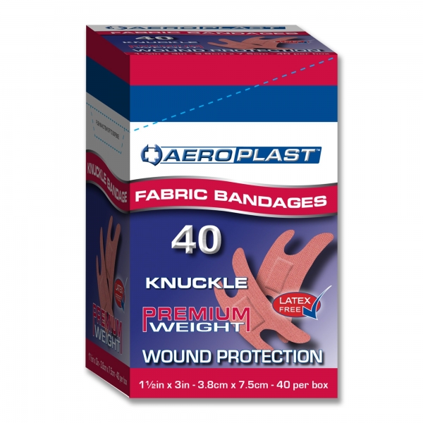 AEROPLAST FABRIC KNUCKLE DRESSING 40 RED VEND