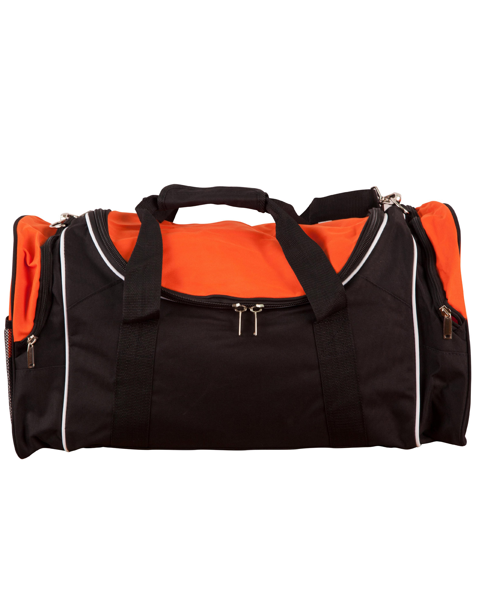 SPORTS BAG BLACK/WHITE/ORANGE 650 X 320 X 270MM