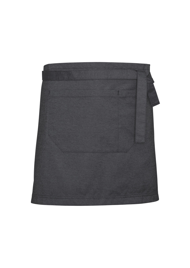 URBAN 1/2 WAIST APRON - SLATE -50% Cotton 50% Polyester textured fabric