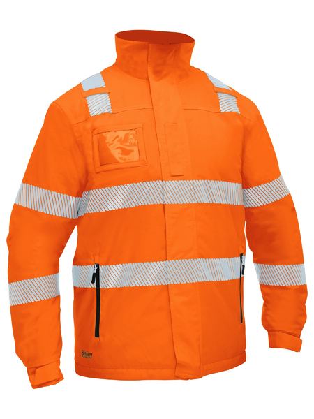 HEATED JACKET TAPED ORANGE 2XL -BUILT IN BATTERY SYSTEM, 3 TEMPS