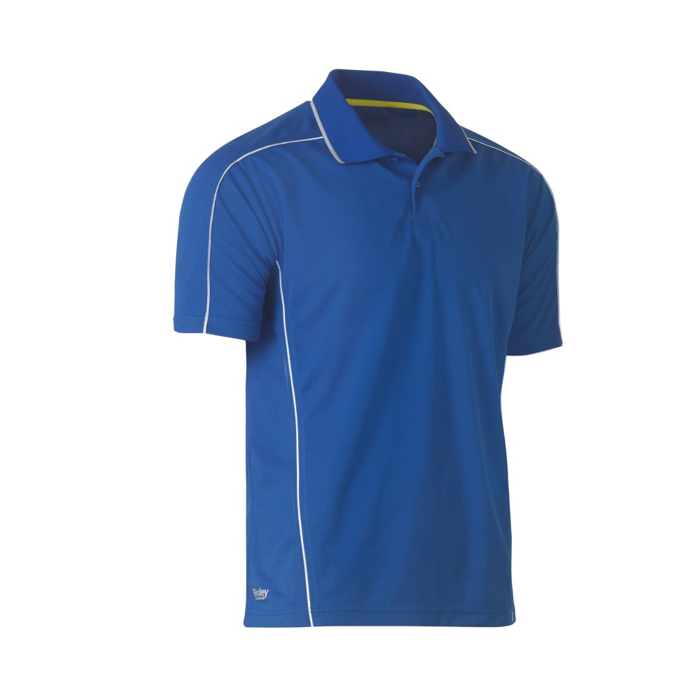 POLO COOL MESH ROYAL BLUE 2XL SHORT SLEEVE & REFLECTIVE PIPING