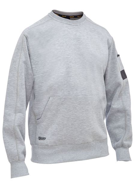 FLEECE CREW NECK JUMPER GREY 2XL -