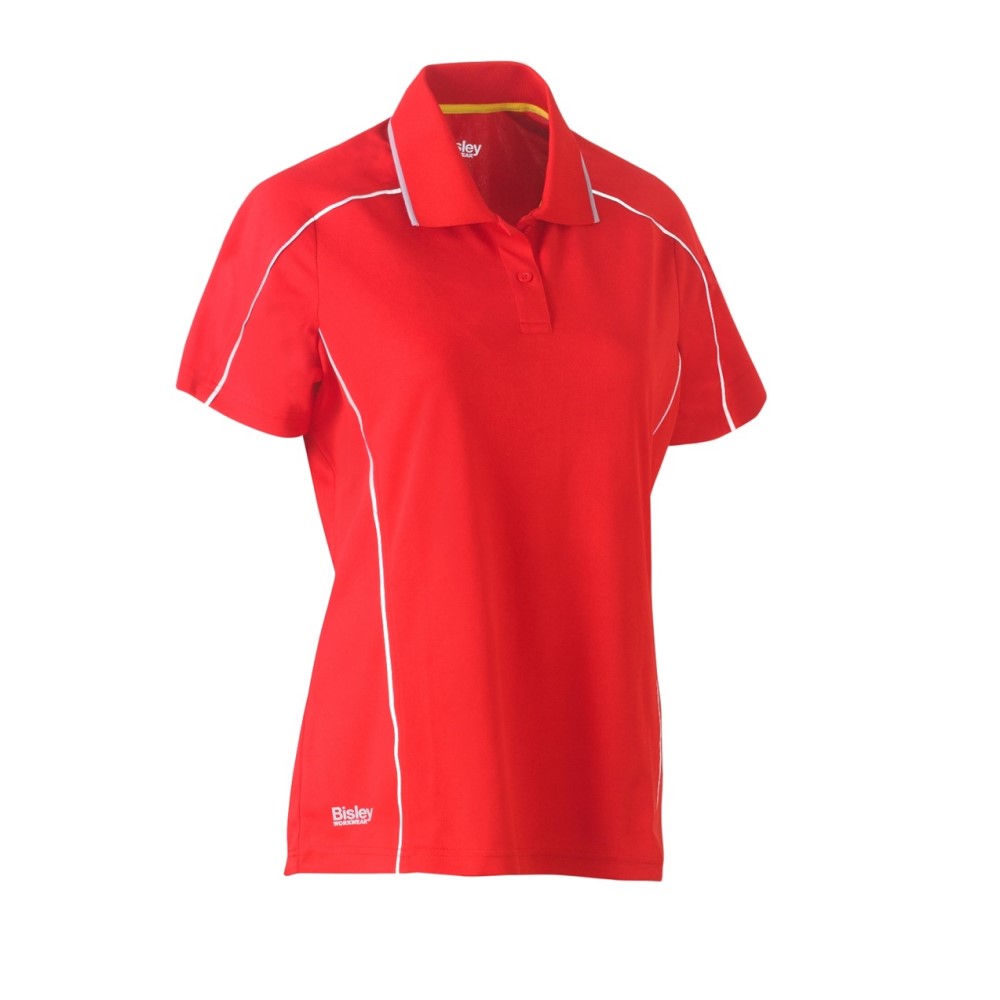 POLO COOL MESH RED 16 SHORT SLEEVE & REFLECTIVE PIPING
