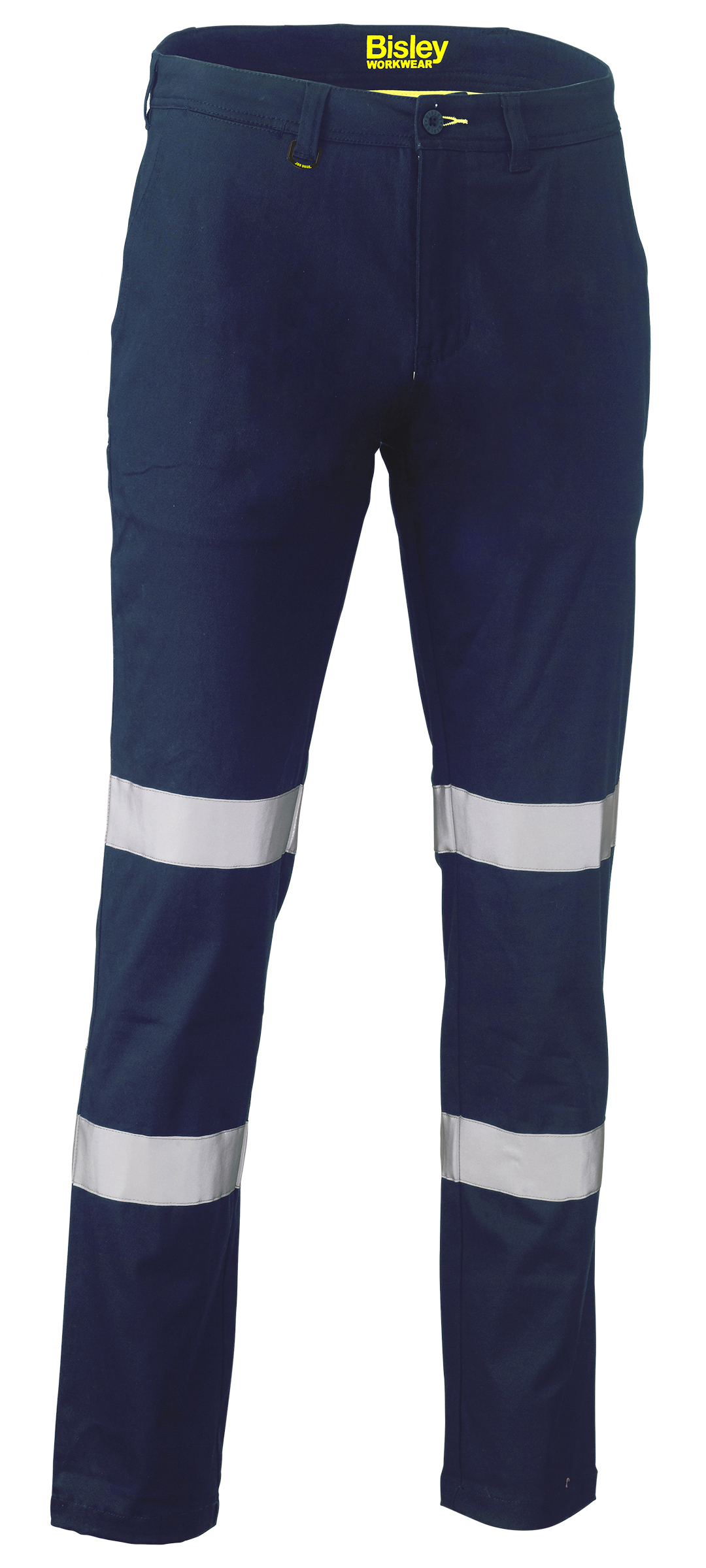 PANT BIOMOTION TAPED NAVY 102R -STRETCH COTTON DRILL