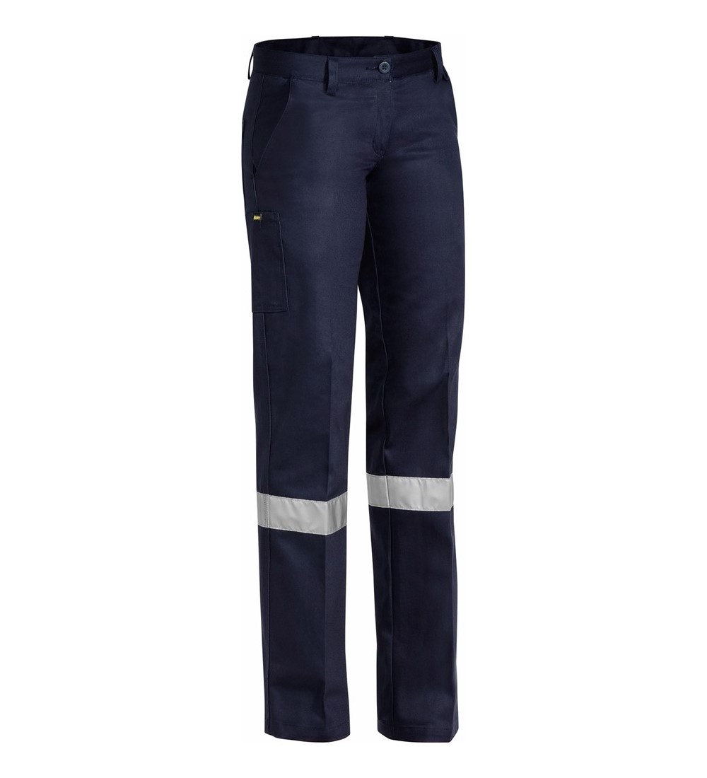 PANT LADIES C/D TAPED NAVY SIZE 10 -310GSM