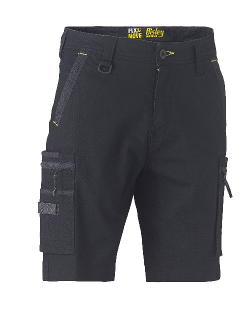 SHORT CARGO UTILITY ZIP BLACK 102 -FLEX & MOVE STRETCH