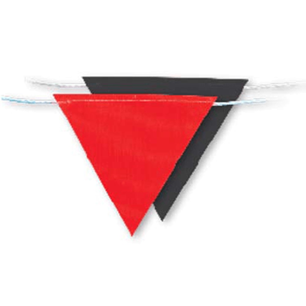 FLAG BUNTING RED BLACK 30M ROLL 