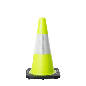 TRAFFIC CONE LIME 450MM WITH REFLECTIVE