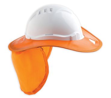 PLASTIC HARD HAT BRIM ORANGE SUIT V6