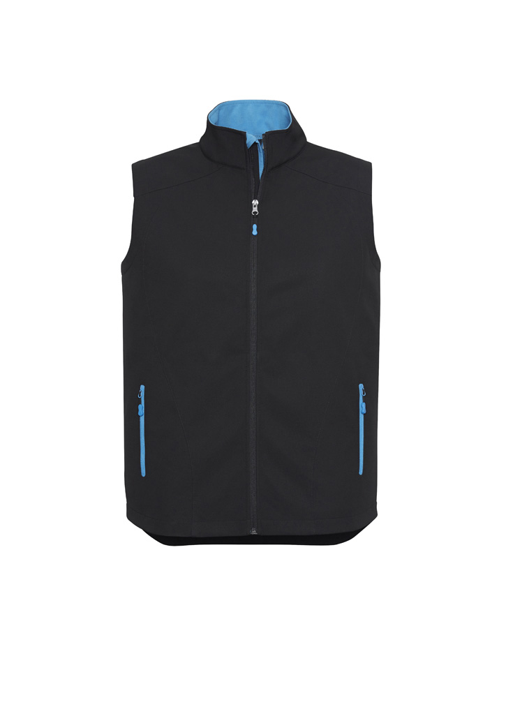 VEST GENEVA BLACK/CYAN SIZE 2XL -100% POLYESTER