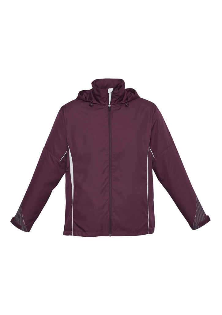 JACKET RAZOR MAROON/WHITE 2XL -STOW-AWAY HOOD