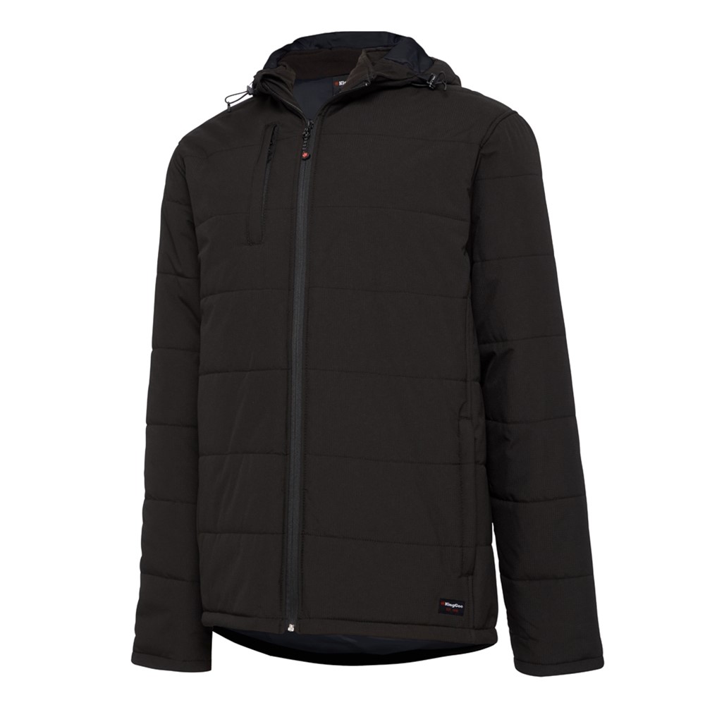 KING GEE PUFFER JACKET BLACK 3XL 