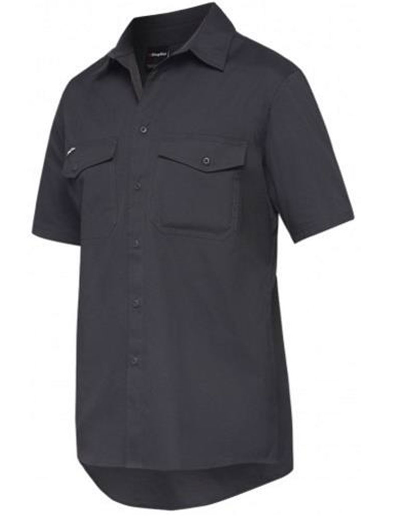 SHIRT WORKCOOL S/S CHARCOAL 2XL -145GSM, COTTON RIPSTOP