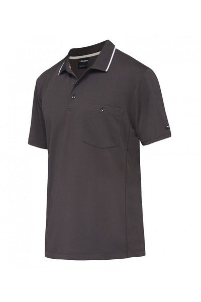 POLO HYPERFREEZE S/S CHARCOAL 2XL -165GSM, 100% POLYESTER