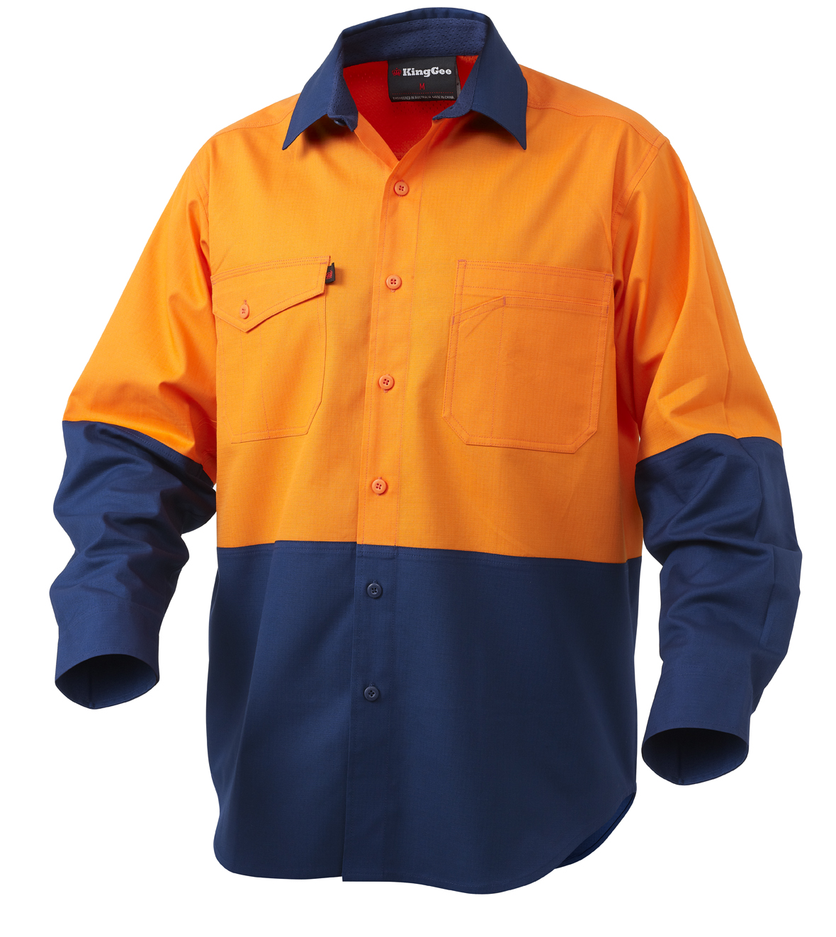 SHIRT WOORCOOL L/S RIPSTOP O/N 2XL -145GSM, COTTON RIPSTOP