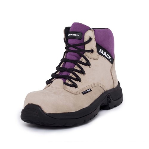 MACK AXEL WOMENS FAWN/PURPLE 10 -152MM, LACE-UP, COMPOSITE TOE CAP