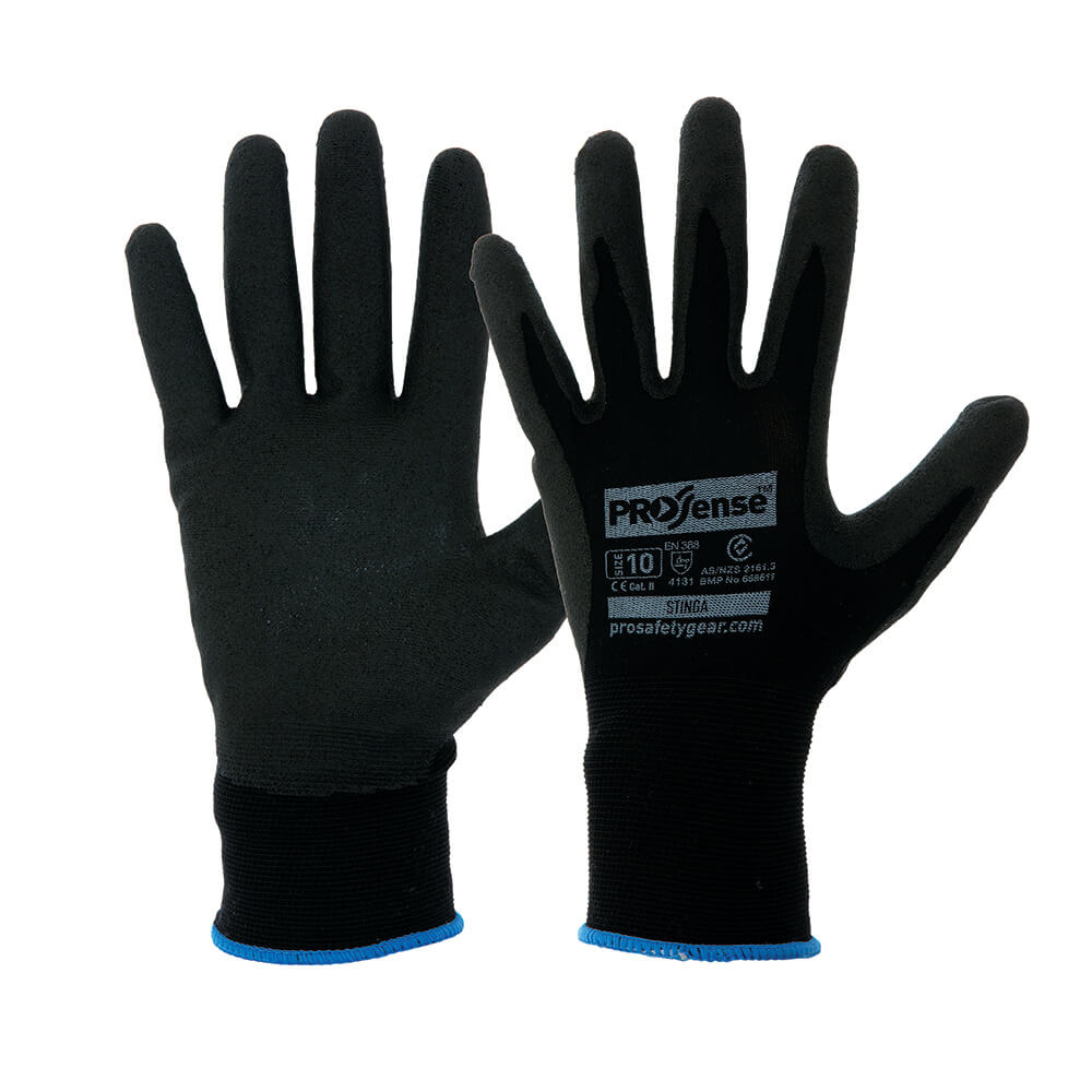 GLOVE STINGA PVC PALM DIP XL 