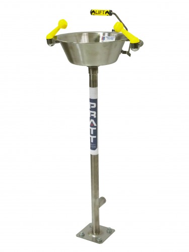 EYE/FACE WASH FREE STANDING -SOFTSTREAM HAND OPERATED S/S BOWL