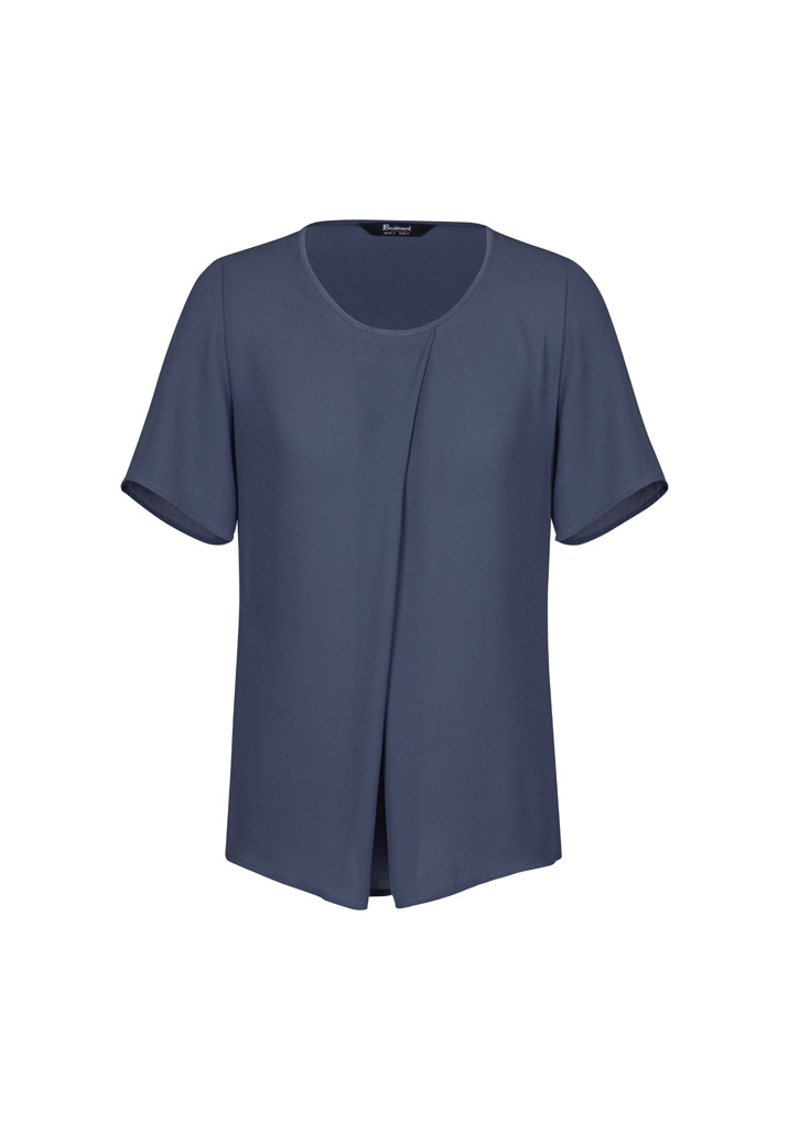 SYDNEY SS STORM BLUE S10 -SHORT SLEEVE WITH FRONT PLEAT