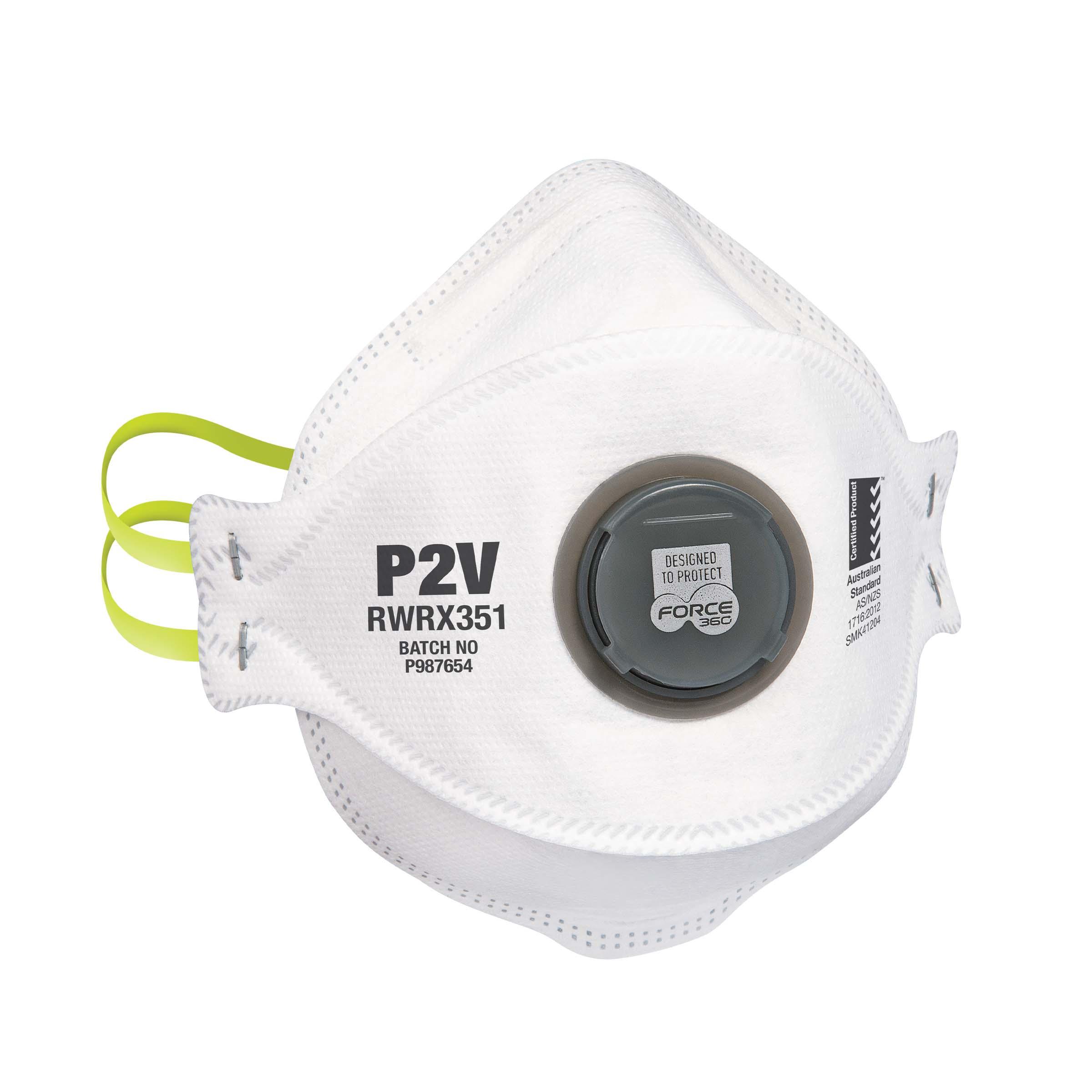 P2V FLAT FOLD VALVED RESPIRATOR ADJUSTABLE NOSE BRIDGE