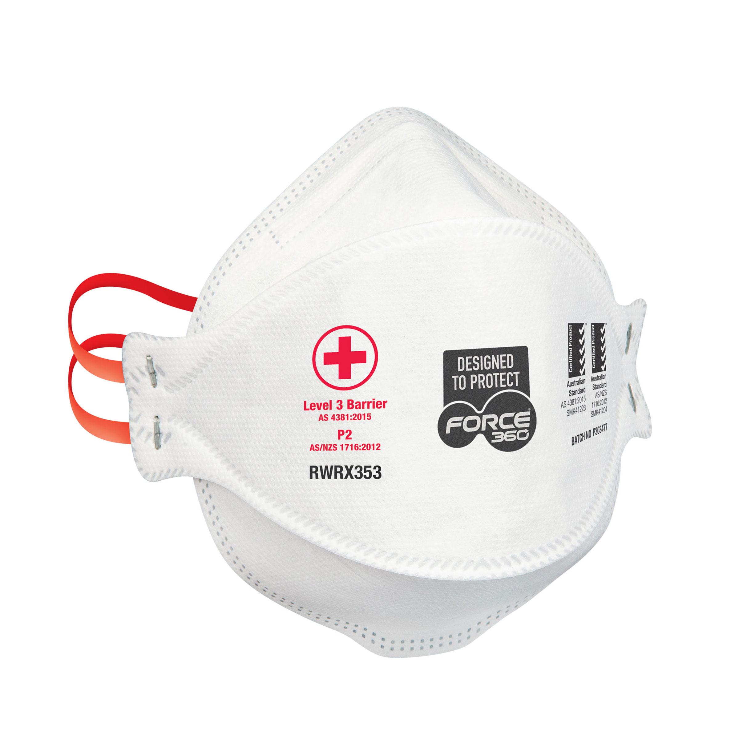 P2 MEDICAL FLAT FOLD RESPIRATOR ADJUSTABLE NOSE BRIDGE