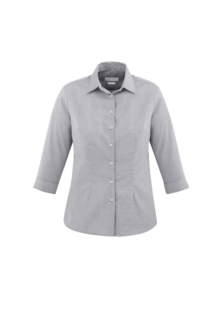 SHIRT LADIES 3/4 JAGGER SILVER 10 -60% COTTON 40% POLYESTER