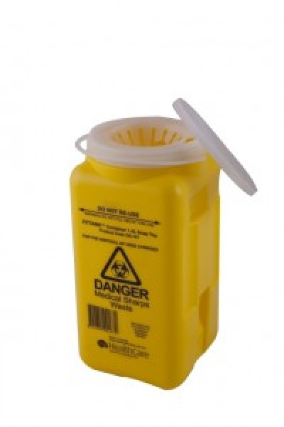 SHARPS CONTAINER 1.4L FLIP TOP 
