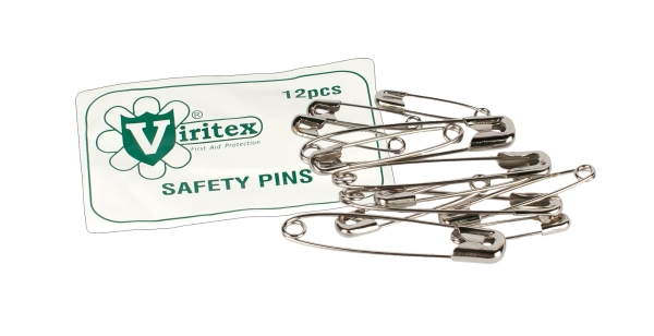 SAFETY PINS ASSORTED VIRITEX 12's 
