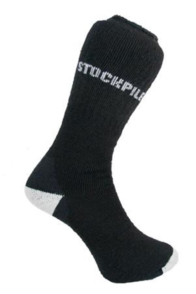 SOCK STOCKPILE BLACK SIZE 11-14 